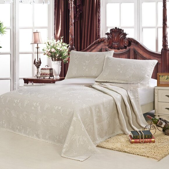 100% Heavy Duty Thick Pure Linen Bedsheet Blanket & Pillowcases 1.8x220cm - Picture 1 of 1